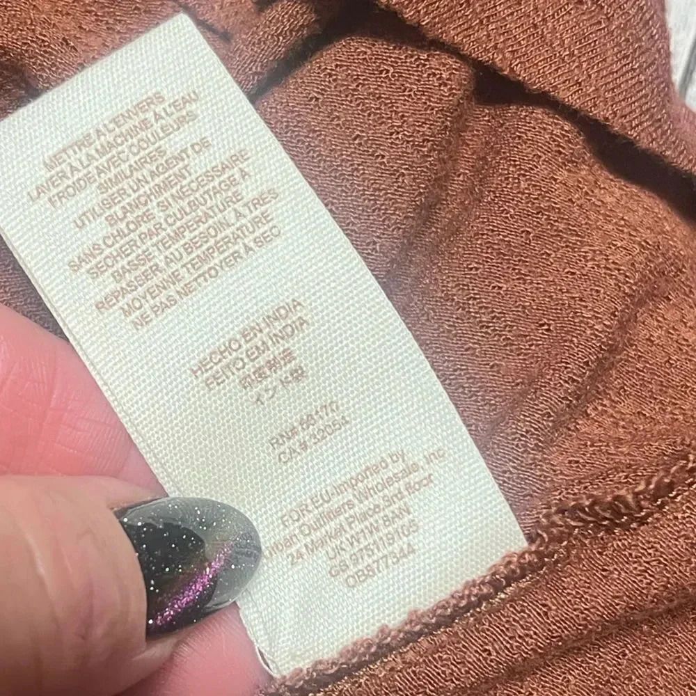 NWT women’s FREE PEOPLE Saheli Tunic in Woodlands Rust Brown Embroidered Top - Picture 10 of 11